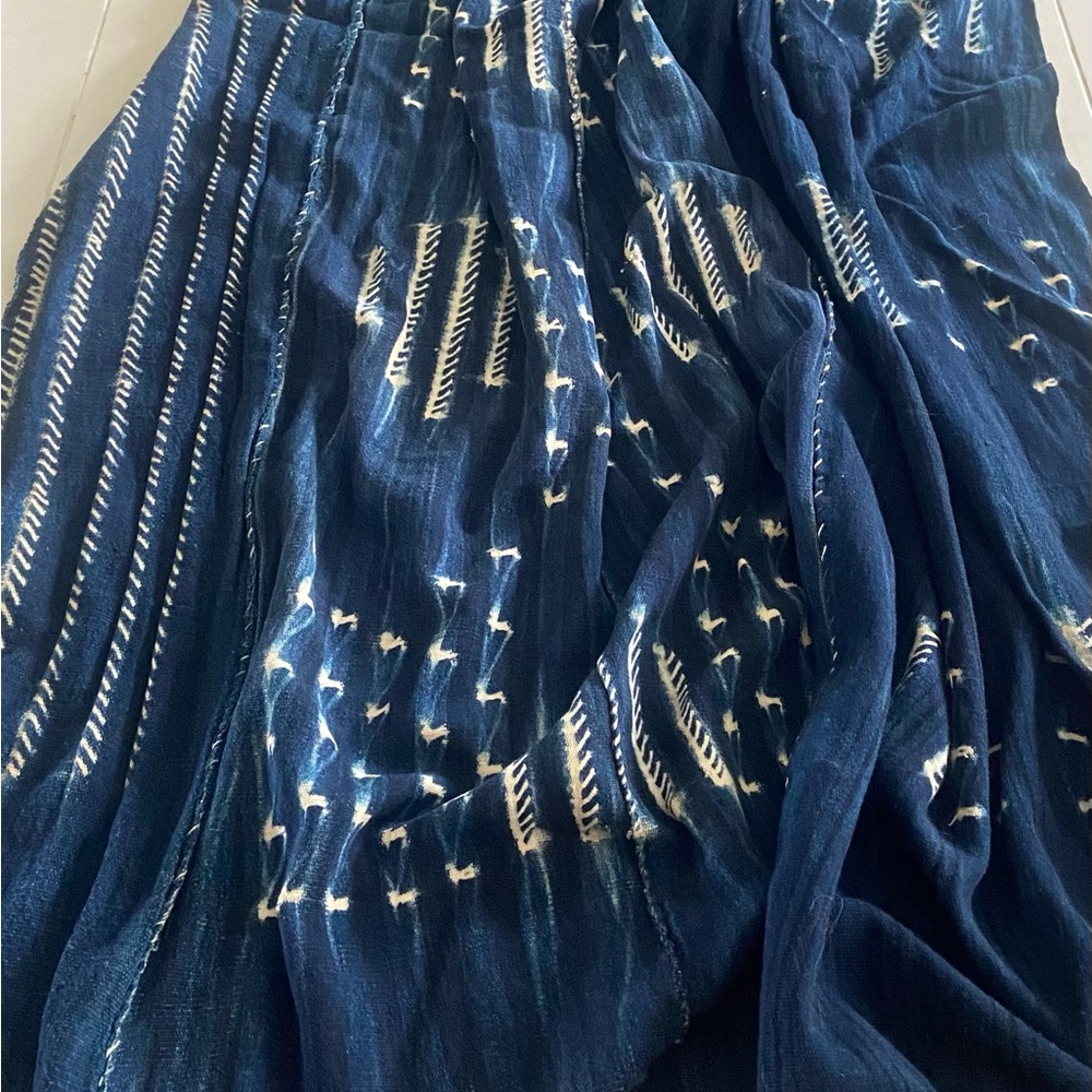 Beautiful One of a Kind Indie Dyed and Hand stitched fabric throw!